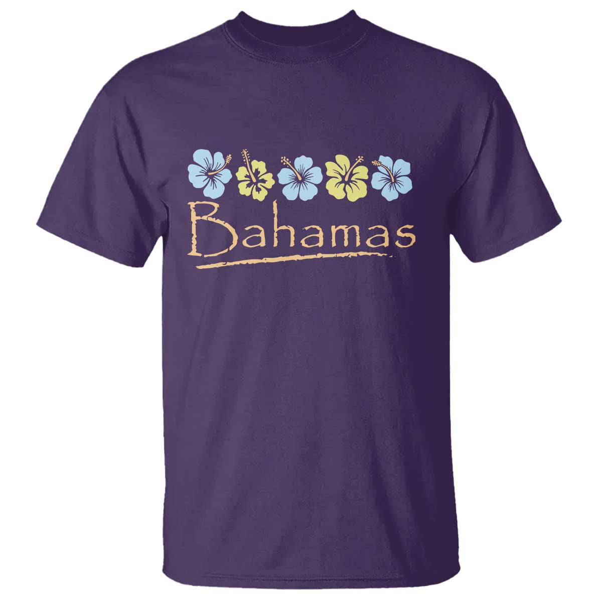 Bahamas T Shirt Hibiscus Flower Summer Beachy Vacation TS10 Purple Print Your Wear