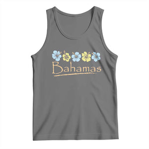 Bahamas Tank Top Hibiscus Flower Summer Beachy Vacation TS10 Black Heather Print Your Wear