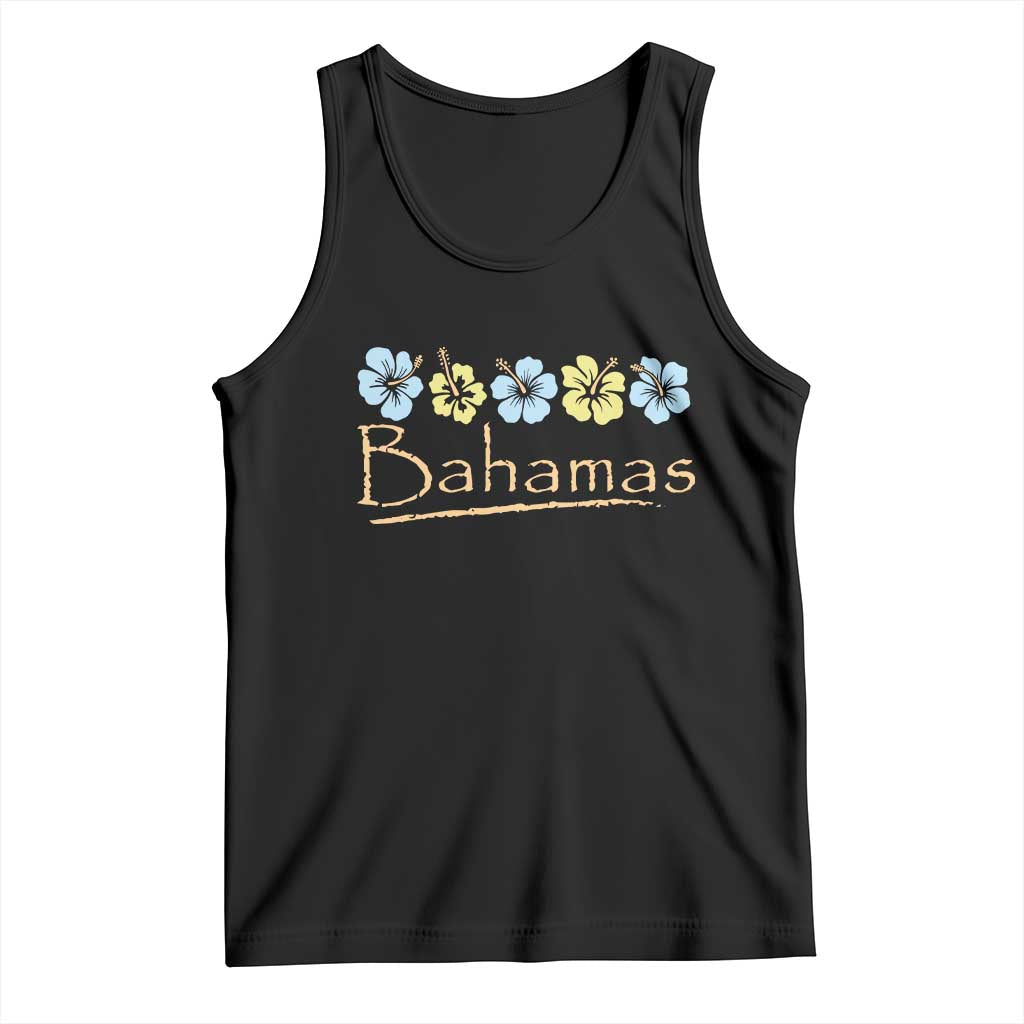 Bahamas Tank Top Hibiscus Flower Summer Beachy Vacation TS10 Black Print Your Wear