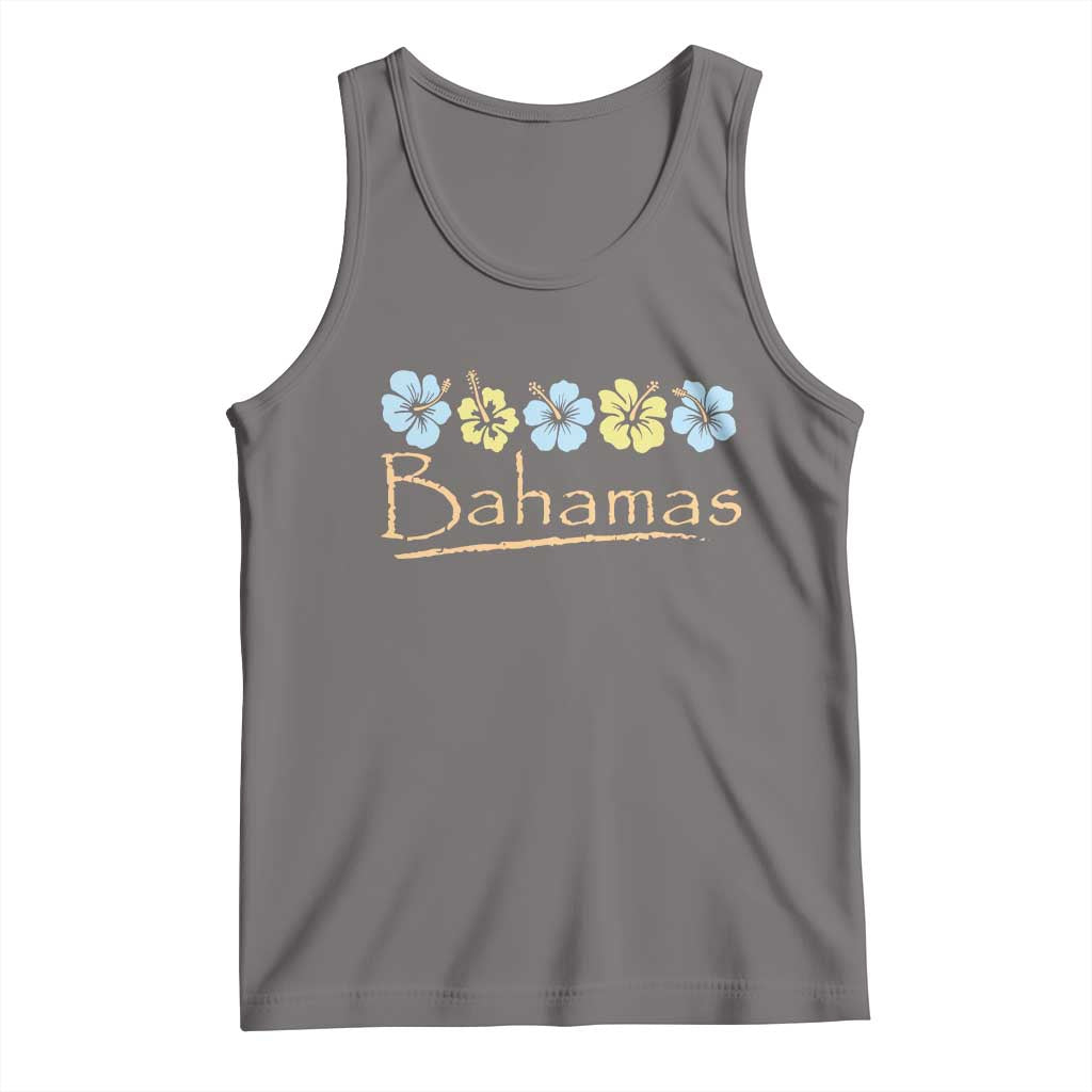 Bahamas Tank Top Hibiscus Flower Summer Beachy Vacation TS10 Deep Heather Print Your Wear