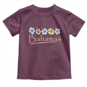 Bahamas Toddler T Shirt Hibiscus Flower Summer Beachy Vacation TS10 Maroon Print Your Wear