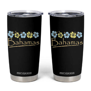 Bahamas Tumbler Cup Hibiscus Flower Summer Beachy Vacation TS10 Black Print Your Wear