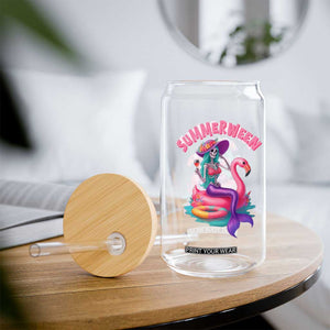 Summerween Mermaid Skeleton Glass Can Beach Flamingo Halloween Girl TS10 Print Your Wear