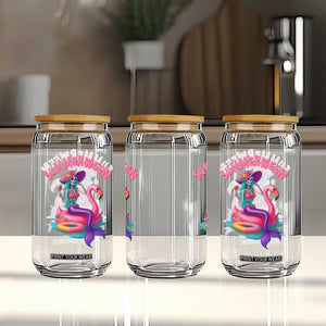 Summerween Mermaid Skeleton Glass Can Beach Flamingo Halloween Girl TS10 Print Your Wear
