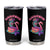 Summerween Mermaid Skeleton Tumbler Cup Beach Flamingo Halloween Girl TS10 Black Print Your Wear