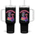 Summerween Mermaid Skeleton Tumbler With Handle Beach Flamingo Halloween Girl TS10 One Size: 40 oz Black Print Your Wear