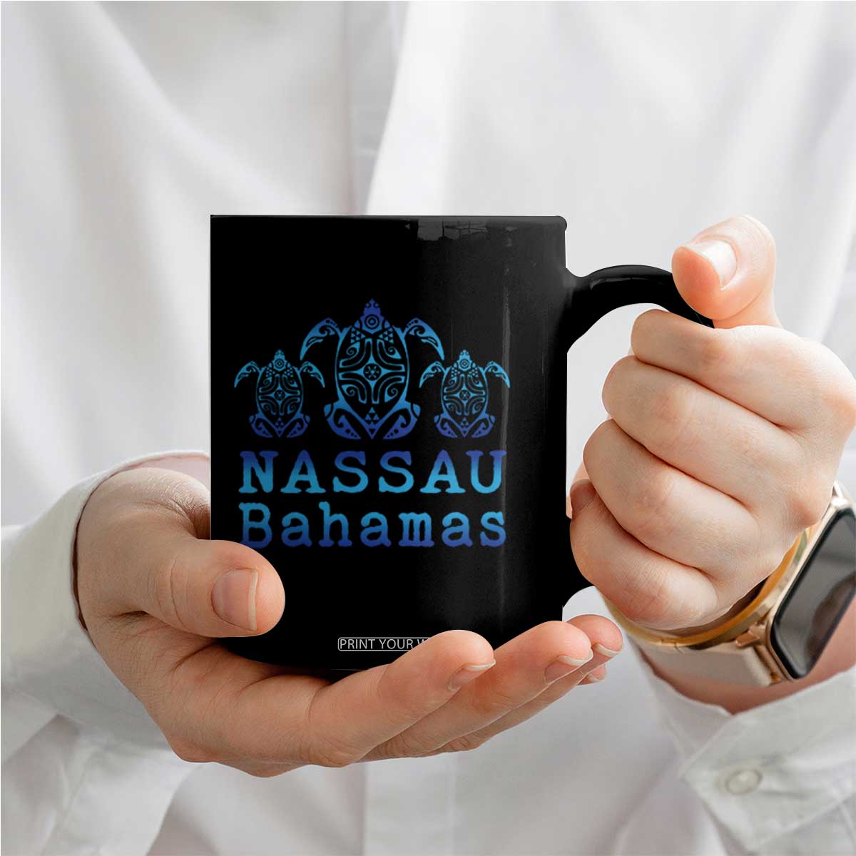 Nassau Souvenir Coffee Mug Sea Turtle Bahamas Beach Vacation TS10 Print Your Wear