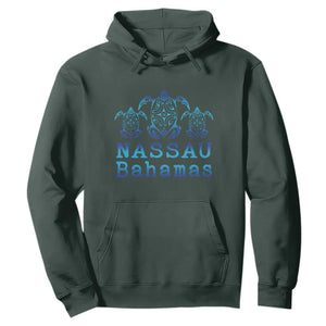 Nassau Souvenir Hoodie Sea Turtle Bahamas Beach Vacation TS10 Dark Forest Green Print Your Wear