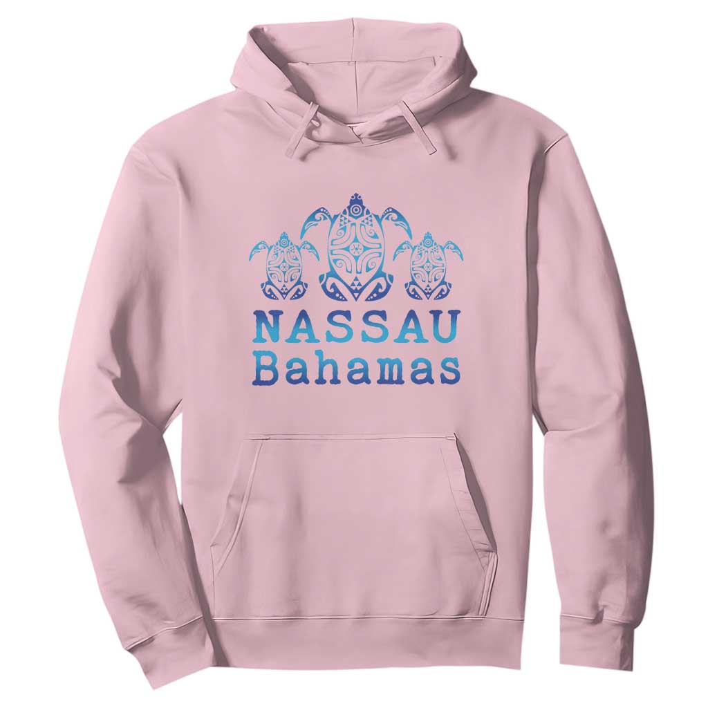 Nassau Souvenir Hoodie Sea Turtle Bahamas Beach Vacation TS10 Light Pink Print Your Wear