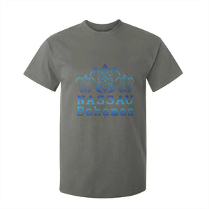 Nassau Souvenir T Shirt For Kid Sea Turtle Bahamas Beach Vacation TS10 Military Green Print Your Wear