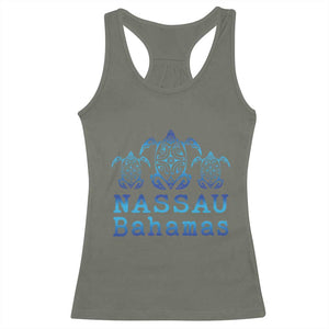 Nassau Souvenir Racerback Tank Top Sea Turtle Bahamas Beach Vacation TS10 Military Green Print Your Wear