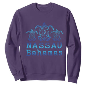 Nassau Souvenir Sweatshirt Sea Turtle Bahamas Beach Vacation TS10 Purple Print Your Wear