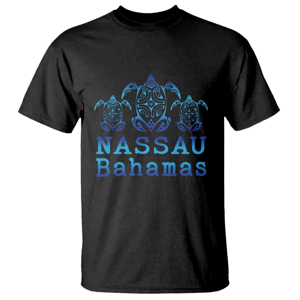 Nassau Souvenir T Shirt Sea Turtle Bahamas Beach Vacation TS10 Black Print Your Wear