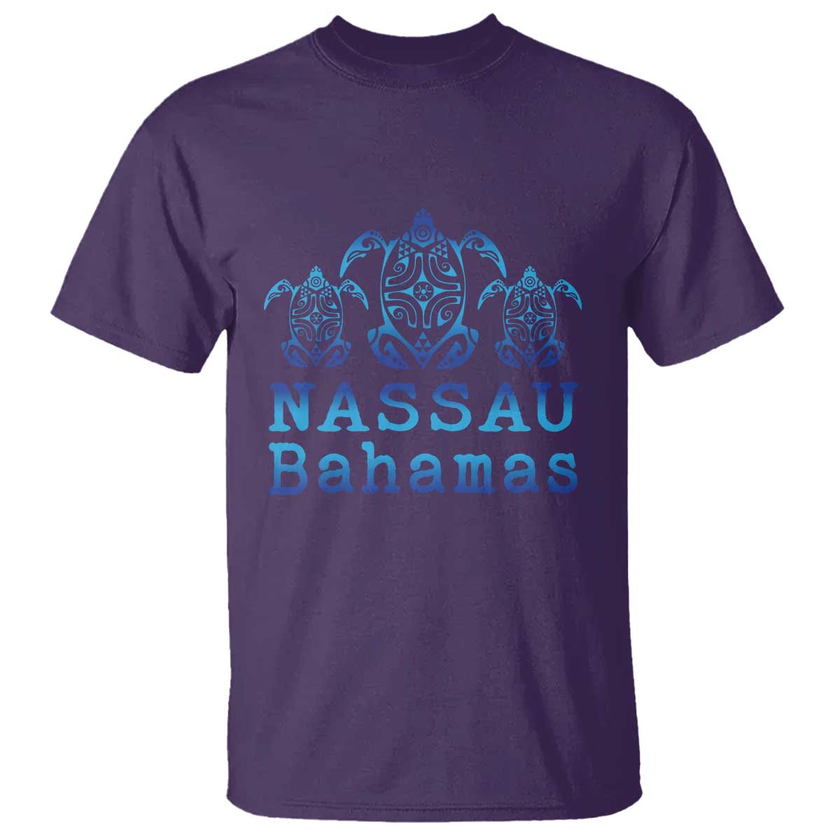 Nassau Souvenir T Shirt Sea Turtle Bahamas Beach Vacation TS10 Purple Print Your Wear