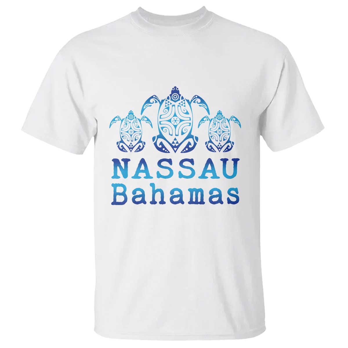 Nassau Souvenir T Shirt Sea Turtle Bahamas Beach Vacation TS10 White Print Your Wear