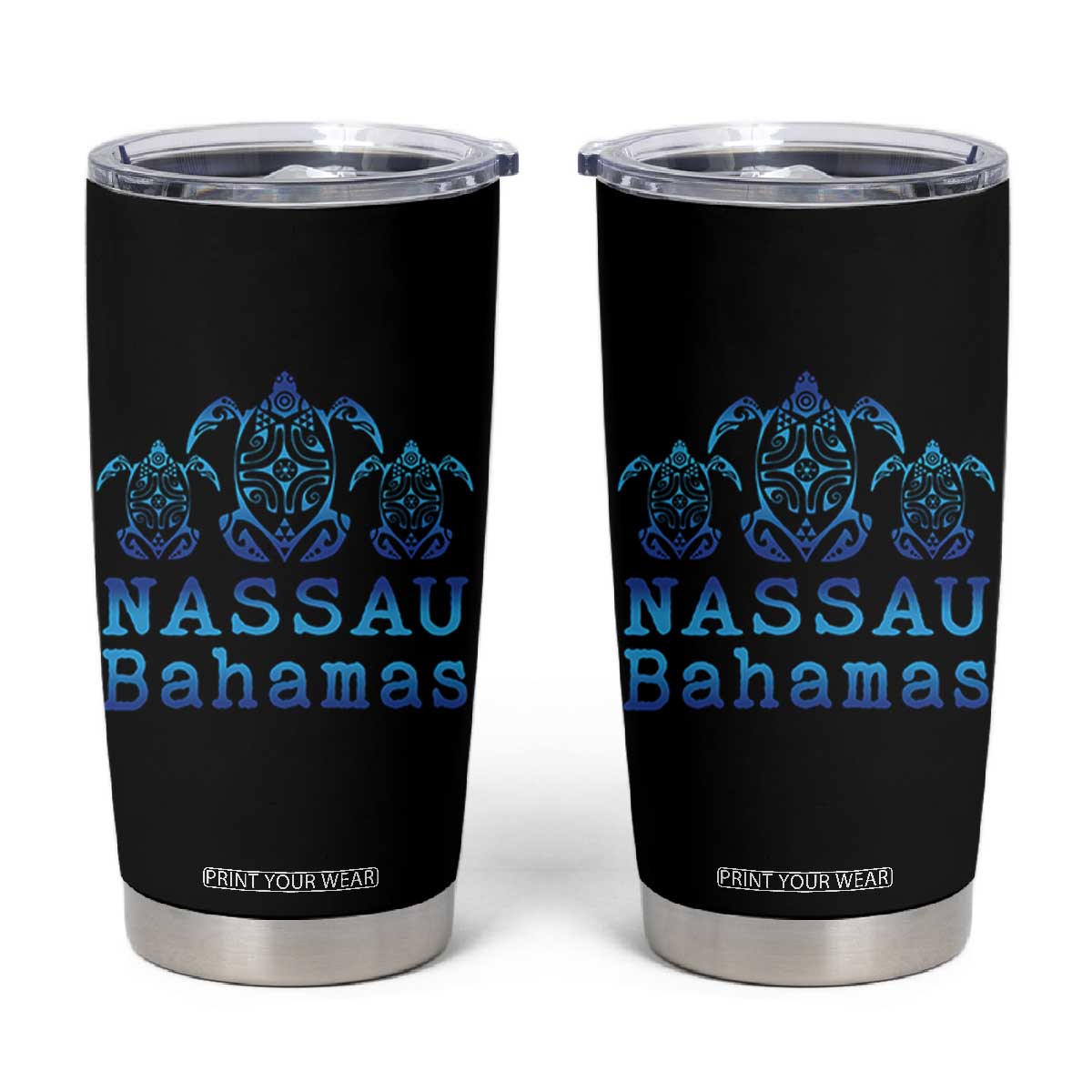 Nassau Souvenir Tumbler Cup Sea Turtle Bahamas Beach Vacation TS10 Black Print Your Wear
