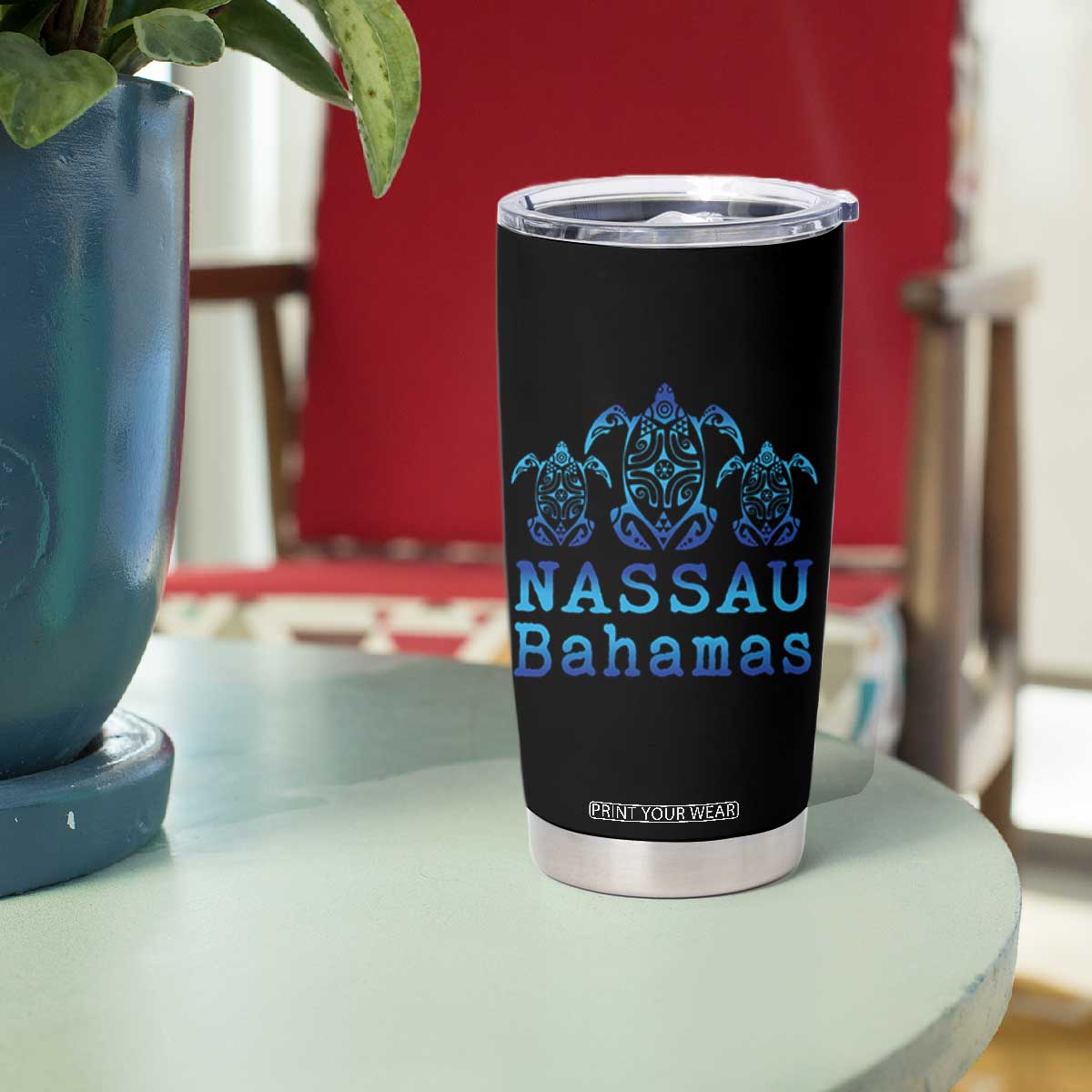 Nassau Souvenir Tumbler Cup Sea Turtle Bahamas Beach Vacation TS10 Print Your Wear