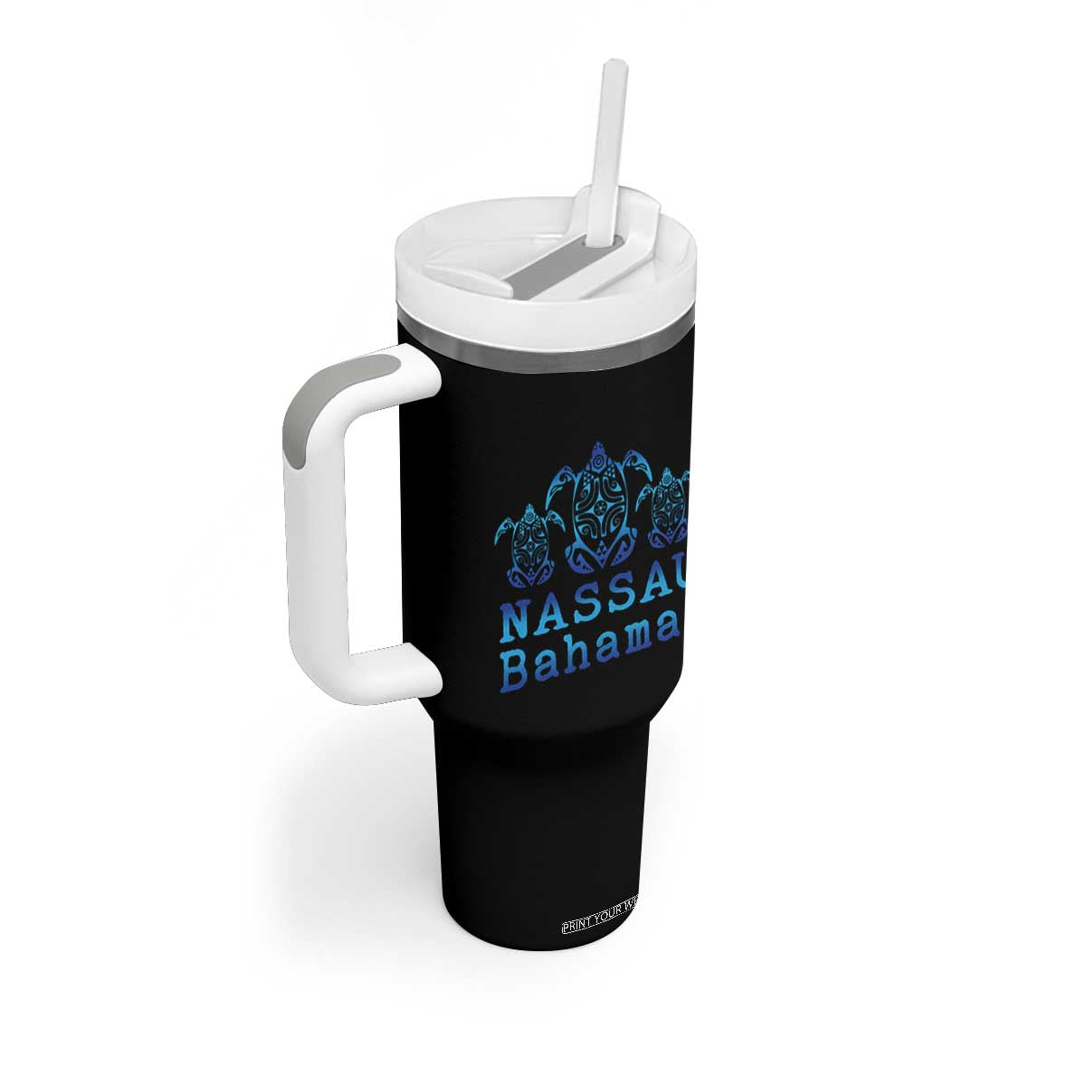 Nassau Souvenir Tumbler With Handle Sea Turtle Bahamas Beach Vacation TS10 Print Your Wear
