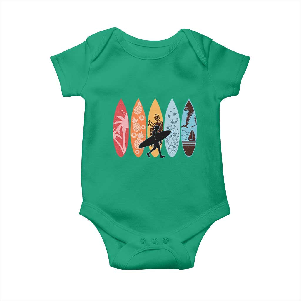 Surfboarder Baby Onesie Hawaii Wave Surfing Surfboard Lover Beach Surfer TS10 Irish Green Print Your Wear