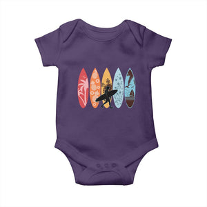 Surfboarder Baby Onesie Hawaii Wave Surfing Surfboard Lover Beach Surfer TS10 Purple Print Your Wear