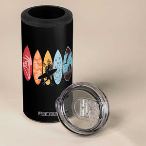 Surfboarder 4 in 1 Can Cooler Tumbler Hawaii Wave Surfing Surfboard Lover Beach Surfer TS10 Print Your Wear