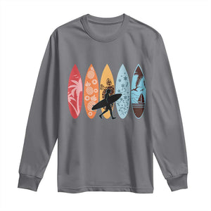 Surfboarder Long Sleeve Shirt Hawaii Wave Surfing Surfboard Lover Beach Surfer TS10 Charcoal Print Your Wear
