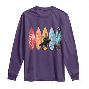 Surfboarder Long Sleeve Shirt Hawaii Wave Surfing Surfboard Lover Beach Surfer TS10 Purple Print Your Wear