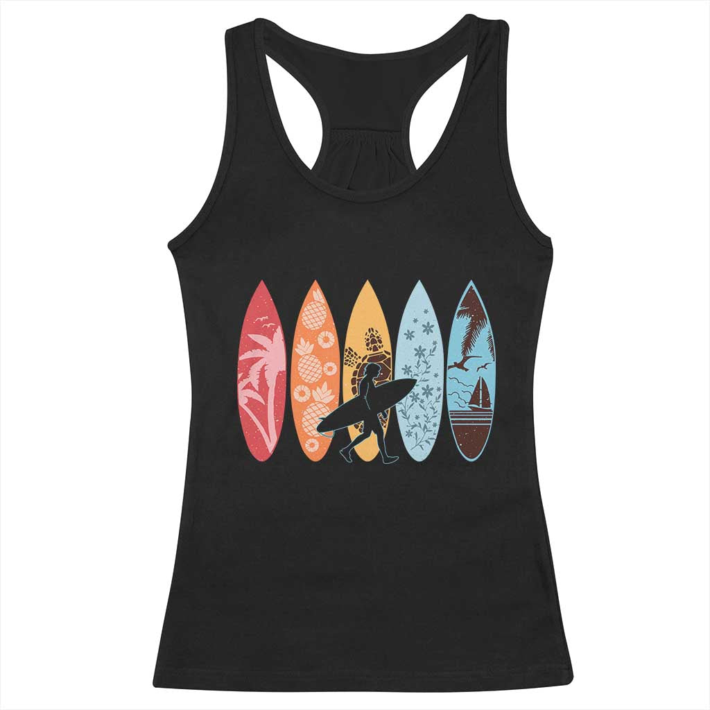 Surfboarder Racerback Tank Top Hawaii Wave Surfing Surfboard Lover Beach Surfer TS10 Black Print Your Wear