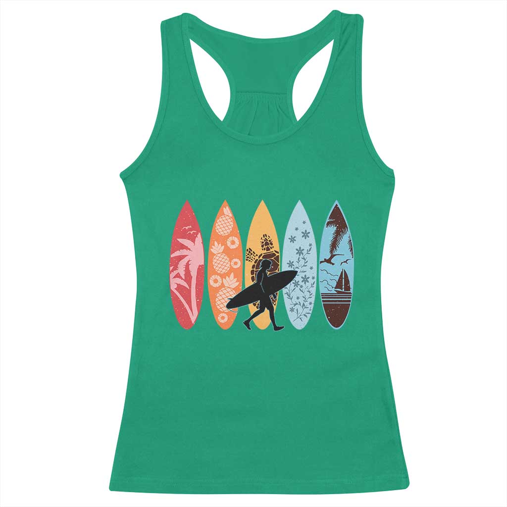 Surfboarder Racerback Tank Top Hawaii Wave Surfing Surfboard Lover Beach Surfer TS10 Irish Green Print Your Wear
