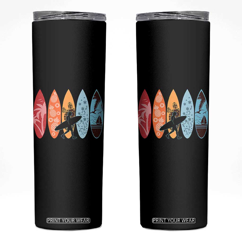 Surfboarder Skinny Tumbler Hawaii Wave Surfing Surfboard Lover Beach Surfer TS10 Black Print Your Wear