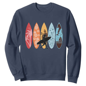 Surfboarder Sweatshirt Hawaii Wave Surfing Surfboard Lover Beach Surfer TS10 Navy Print Your Wear