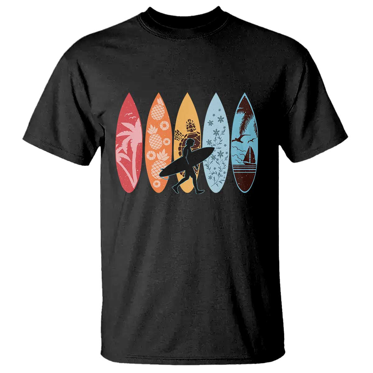 Surfboarder T Shirt Hawaii Wave Surfing Surfboard Lover Beach Surfer TS10 Black Print Your Wear