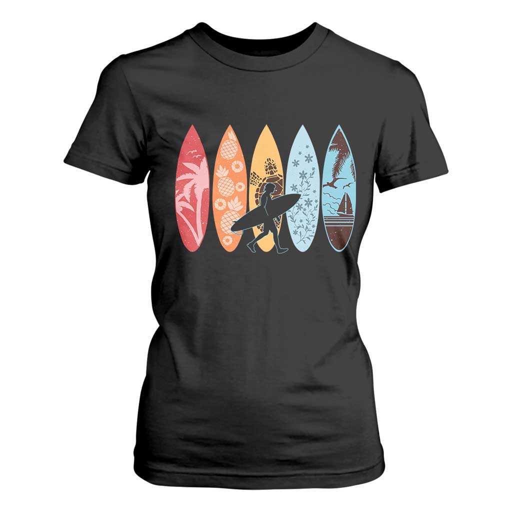 Surfboarder T Shirt For Women Hawaii Wave Surfing Surfboard Lover Beach Surfer TS10 Black Print Your Wear