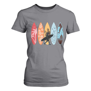 Surfboarder T Shirt For Women Hawaii Wave Surfing Surfboard Lover Beach Surfer TS10 Charcoal Print Your Wear