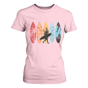 Surfboarder T Shirt For Women Hawaii Wave Surfing Surfboard Lover Beach Surfer TS10 Light Pink Print Your Wear