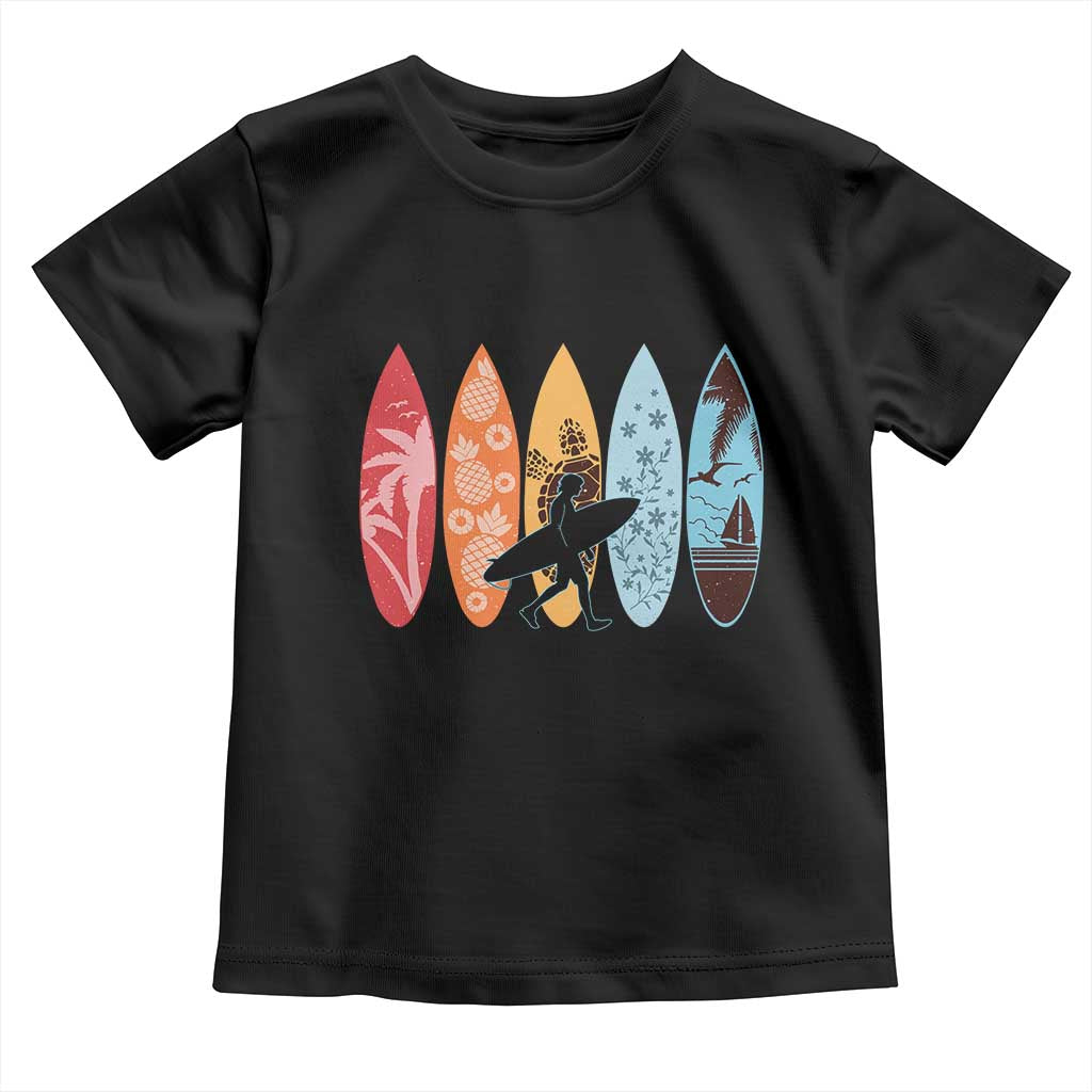 Surfboarder Toddler T Shirt Hawaii Wave Surfing Surfboard Lover Beach Surfer TS10 Black Print Your Wear