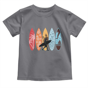 Surfboarder Toddler T Shirt Hawaii Wave Surfing Surfboard Lover Beach Surfer TS10 Charcoal Print Your Wear
