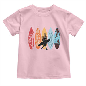 Surfboarder Toddler T Shirt Hawaii Wave Surfing Surfboard Lover Beach Surfer TS10 Light Pink Print Your Wear