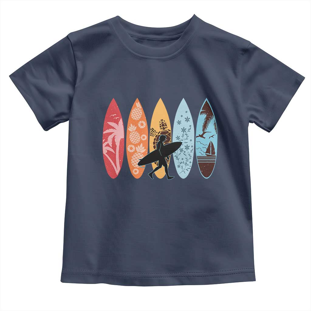 Surfboarder Toddler T Shirt Hawaii Wave Surfing Surfboard Lover Beach Surfer TS10 Navy Print Your Wear