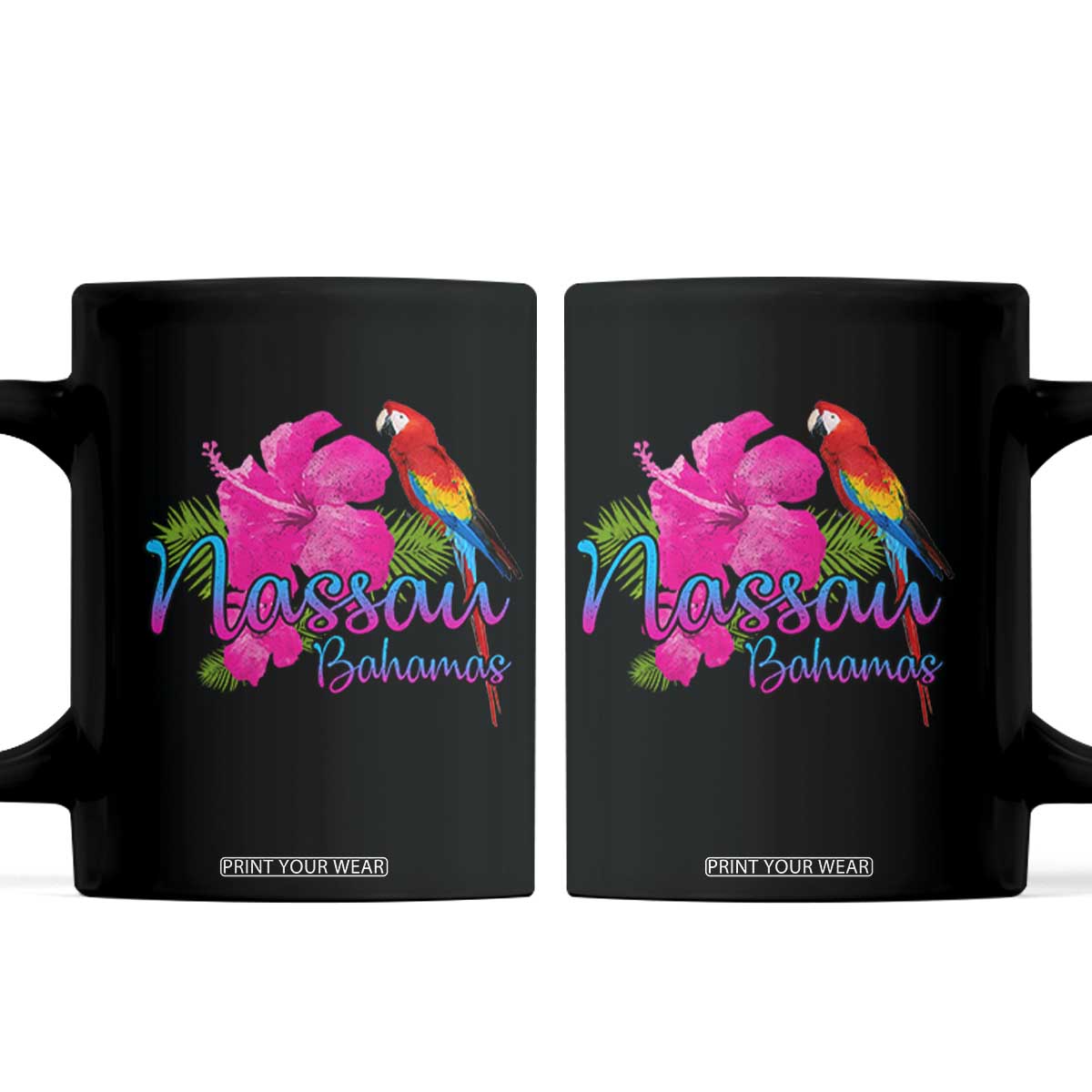 Nassau Souvenir Coffee Mug Caribbean Bahamas Beach Vacation TS10 Black Print Your Wear