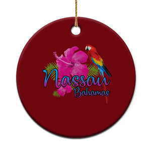 Nassau Souvenir Ceramic Ornament Caribbean Bahamas Beach Vacation TS10 1pc Red Print Your Wear