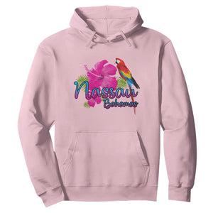 Nassau Souvenir Hoodie Caribbean Bahamas Beach Vacation TS10 Light Pink Print Your Wear