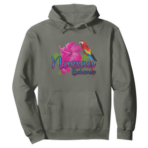 Nassau Souvenir Hoodie Caribbean Bahamas Beach Vacation TS10 Military Green Print Your Wear