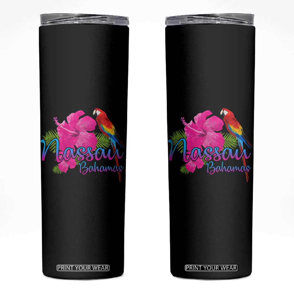 Nassau Souvenir Skinny Tumbler Caribbean Bahamas Beach Vacation TS10 Black Print Your Wear