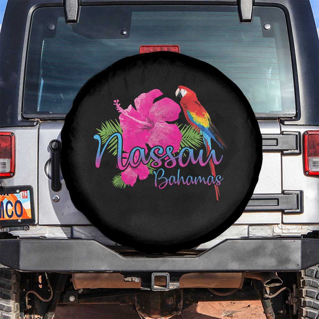 Nassau Souvenir Spare Tire Cover Caribbean Bahamas Beach Vacation TS10 No hole Black Print Your Wear