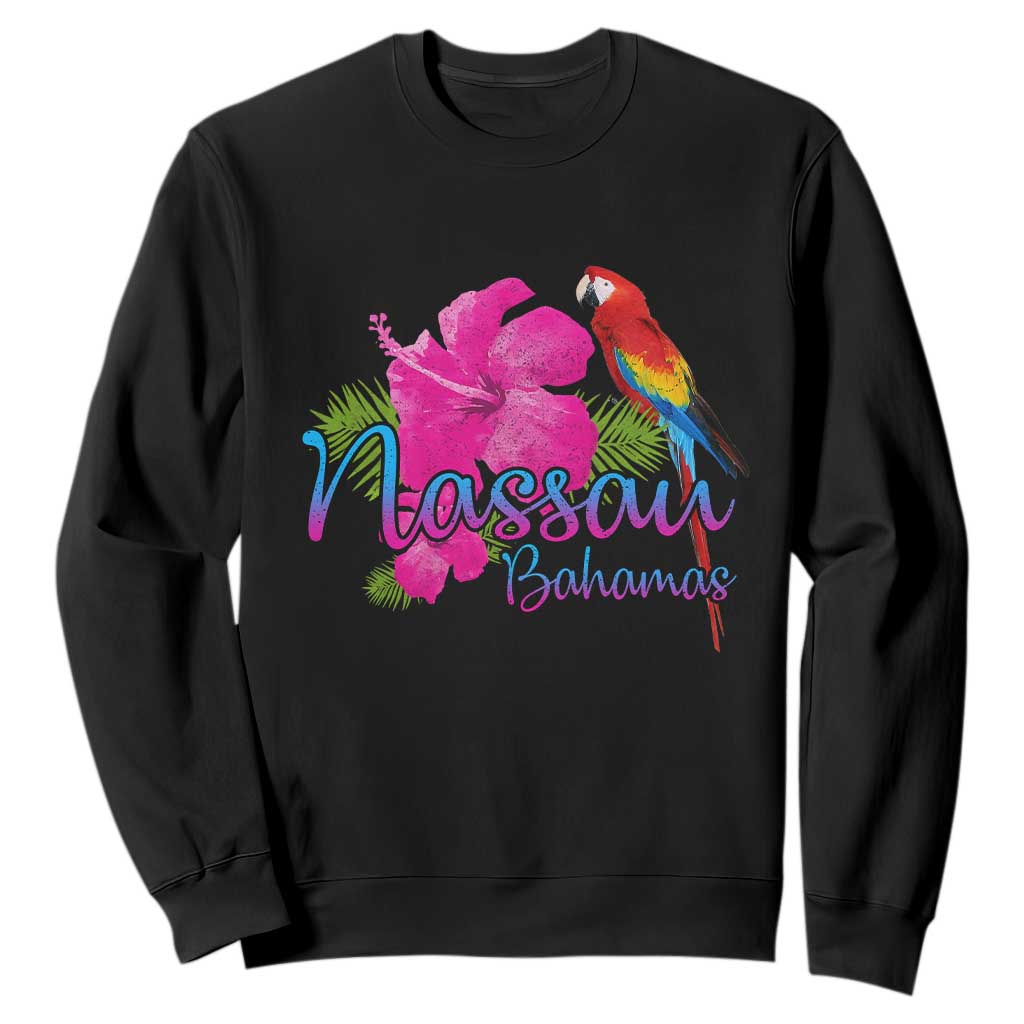 Nassau Souvenir Sweatshirt Caribbean Bahamas Beach Vacation TS10 Black Print Your Wear