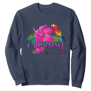 Nassau Souvenir Sweatshirt Caribbean Bahamas Beach Vacation TS10 Navy Print Your Wear