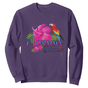 Nassau Souvenir Sweatshirt Caribbean Bahamas Beach Vacation TS10 Purple Print Your Wear