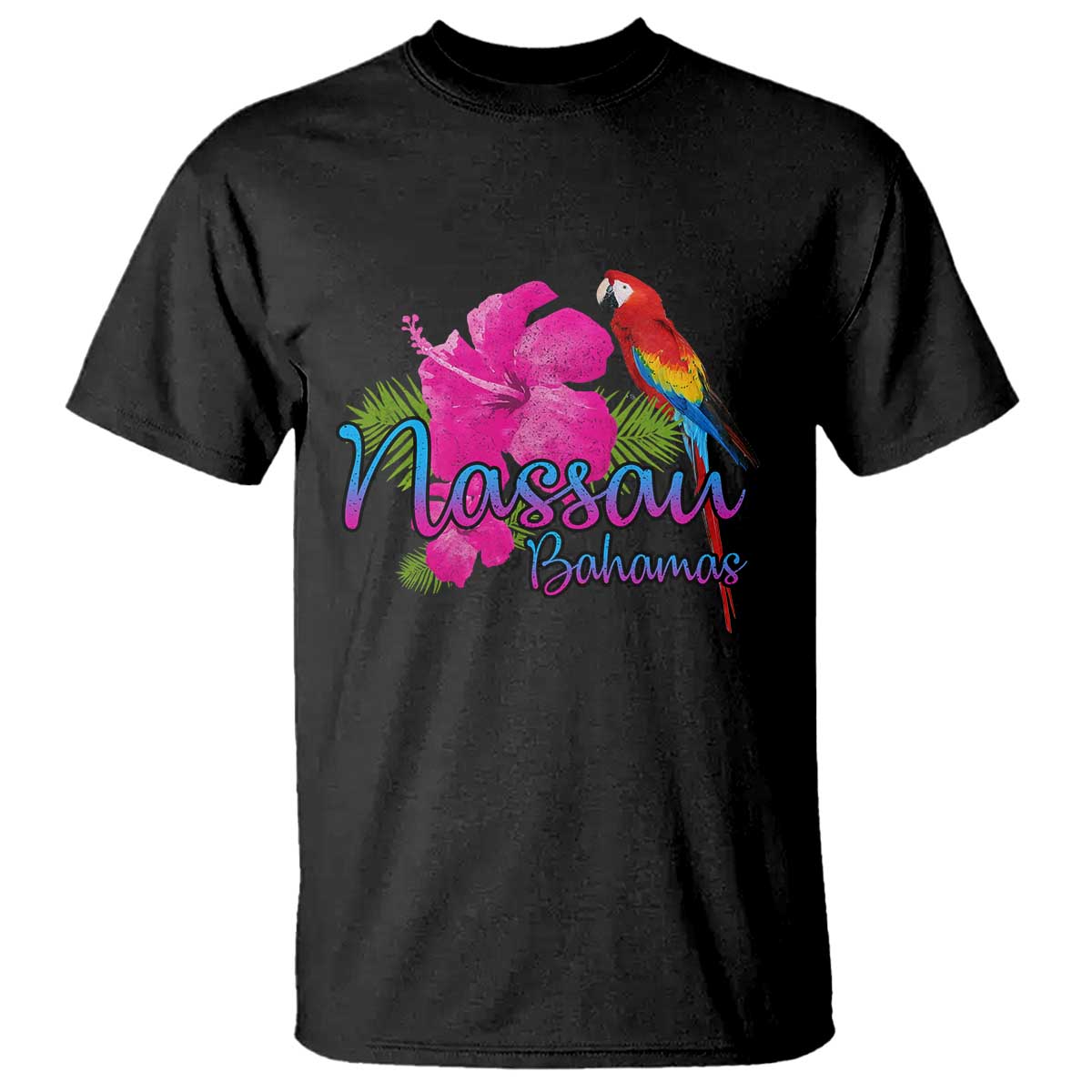 Nassau Souvenir T Shirt Caribbean Bahamas Beach Vacation TS10 Black Print Your Wear