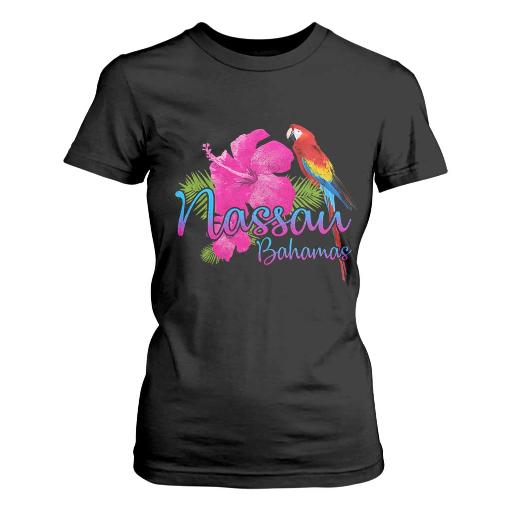 Nassau Souvenir T Shirt For Women Caribbean Bahamas Beach Vacation TS10 Black Print Your Wear